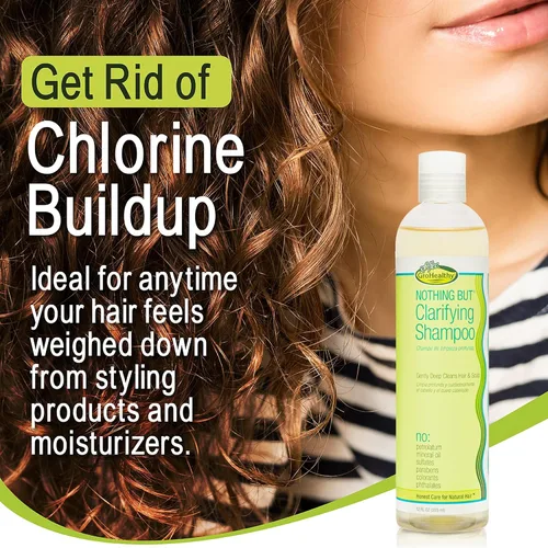 Vista 5 de Champú clarificante sin sulfato desintoxicante para cabello natural, champú para el cabello, elimina la acumulación, 12 onzas, paquete de 1