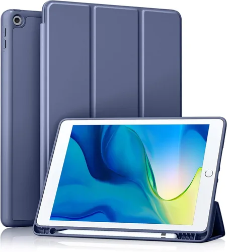 Vista 10 de Akkerds - Funda Compatible con iPad de 10.2 Pulgadas 2021/2020/2019, para iPad de 9ª/8ª/7ª Generación con Soporte para Lápiz, Funda Protectora