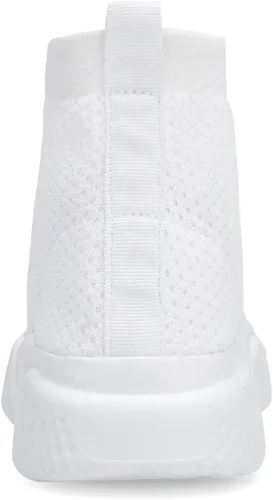 Vista 5 de CHUI Tenis de moda para niños, zapatos de calcetín para niñas, zapatos altos sin cordones para niños