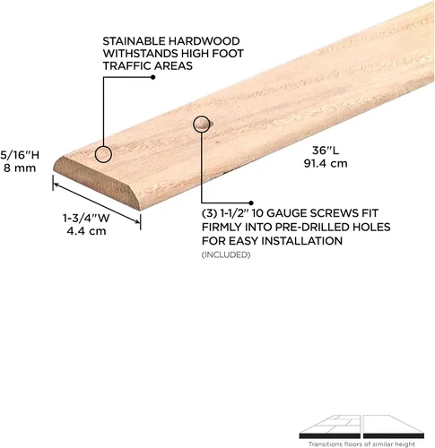 Vista 2 de M-D Building Products 85621 - Carpeta de costuras de 1-3/4 x 36 pulgadas, sin terminar
