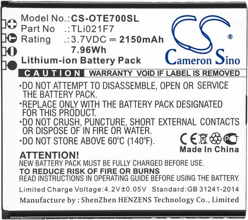 Vista 3 de El reemplazo de la batería TLi021F7 de 3.7V 2150mAh es EE70 EE70VB