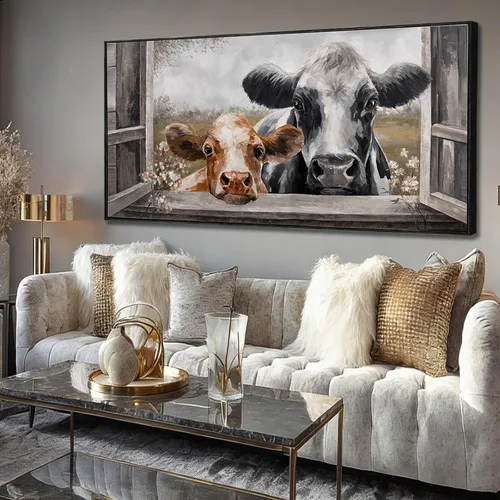 Vista 23 de Arte de pared blanco texturizado, arte abstracto gris, imágenes modernas enmarcadas grandes, pintura al óleo de paisaje ondulado, 24 x 48 pulgadas