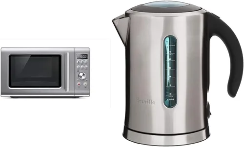 Vista 7 de [Usado] Breville BMO650SIL - Horno microondas de cierre suave compacto, color plateado Precisely reheat, defrost and cook food Soft close door