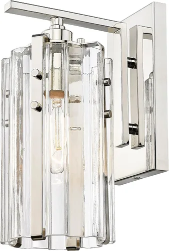 Vista 5 de Z-Lite 3036-1S-PN Alverton - Aplique de pared, 1 luz, 100 vatios, níquel pulido plateado