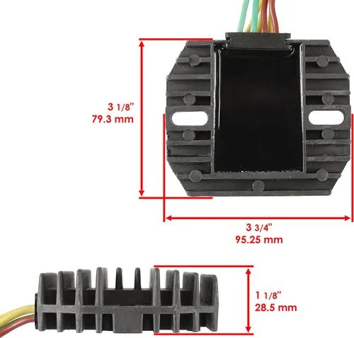 Vista 2 de Caltric Regulador rectificador compatible con motocicleta Honda Vt600C Vt600Cd Shadow Vlx 1999-2007