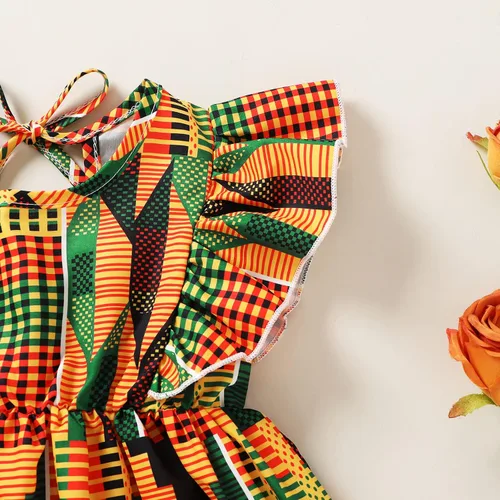 Vista 3 de YOUNGER TREE - Conjunto de ropa para bebé, diseño africano Dashiki Ankara