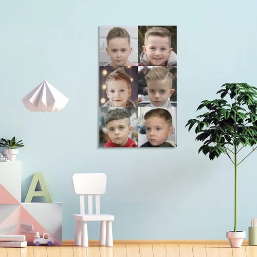 Vista 4 de Póster de guía de peluquería para niños, arte de pared, lienzo, decoración de pared, decoración del hogar, sala de estar, estética, 12 x 18 pulgadas