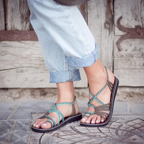 Vista 5 de Plaka - Sandalias planas para mujer Palm Leaf