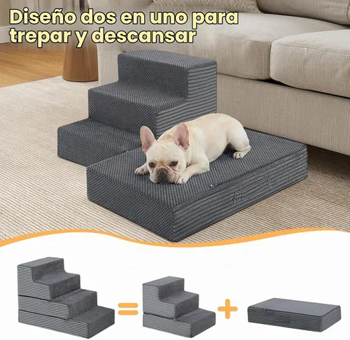 Vista 7 de Escaleras para perros pequeños, escalones plegables para perros de 18
