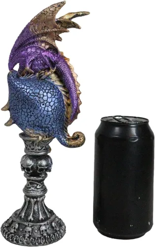 Vista 6 de Ebros - Figura de torre ocular con diseño de dragón en alquimia y cráneos de alquimia, figura de torre ocular como mazmorras y dragones, fantasía