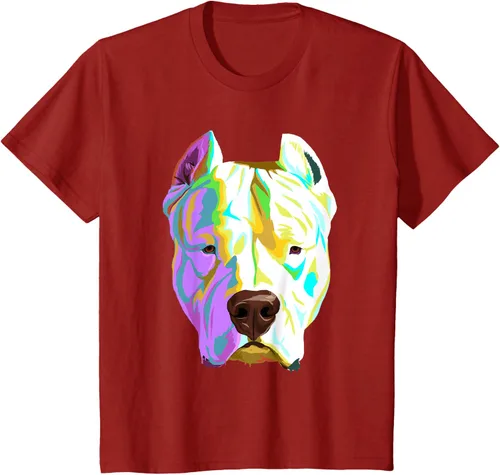 Vista 49 de Colorida camiseta Dogo Argentino, Negro, S