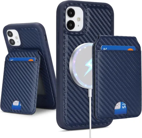 Vista 25 de Havaya Funda compatible con iPhone 11, cartera MagSafe con tarjetero - Funda magnética desmontable 2 en 1 - Ranuras para tarjetas de crédito