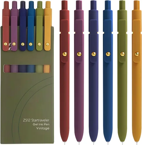 Vista 11 de YOXMJDB Bolígrafos de gel, 10 piezas de 0.5 mm de punta fina, bolígrafos de escritura suave de alta gama, bolígrafos de tinta negra para diario