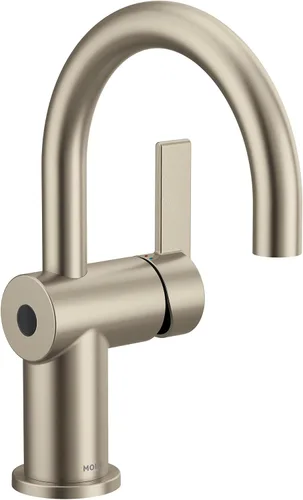 Vista 19 de Moen Cia 6221BG - Grifo de lavabo de baño con una sola manija con placa incluida, oro cepillado