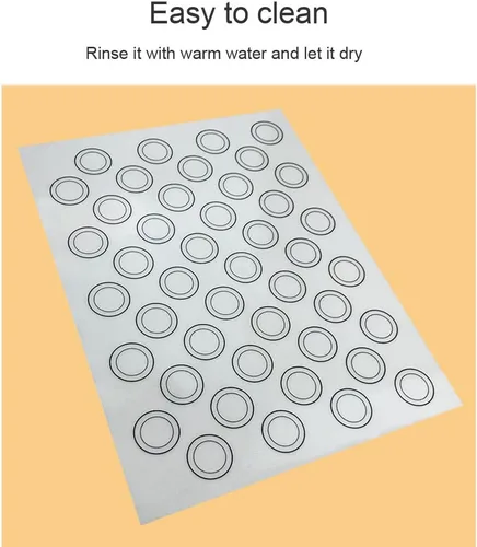 Vista 4 de Antiadherente de silicona para hornear Mat Sheet Pastelería Herramientas Rolling Masa Macaron Mats Hornear Pan Protectores