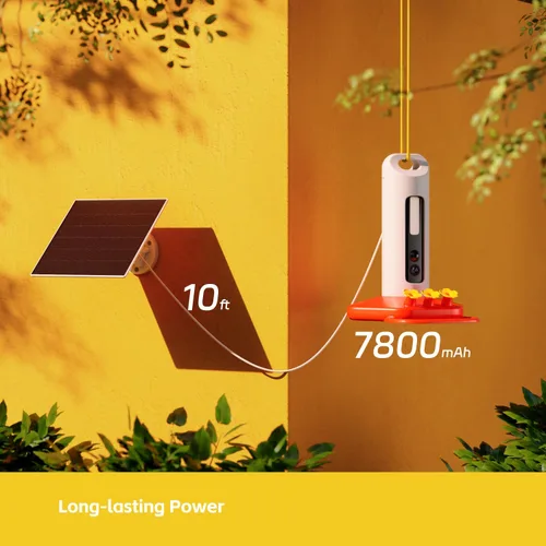 Vista 9 de Reli Panel solar para cámara en casa de pájaros y comedero de pájaros y baño de pájaros, solución de energía eficiente para cámara