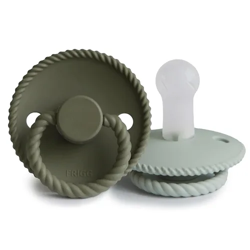 Vista 12 de Frigg Rope SilkySoft - Chupete de silicona para bebé, fabricado en Dinamarca, sin BPA (rubor/crema, 6-18 meses)
