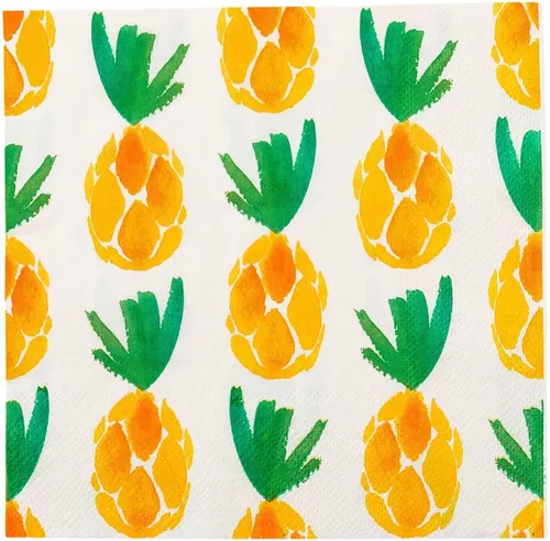 Vista 7 de Servilletas de papel de 13 pulgadas, 20 servilletas impresas con diseño de playa, 3 capas, bordes texturizados, servilletas decoradas de papel