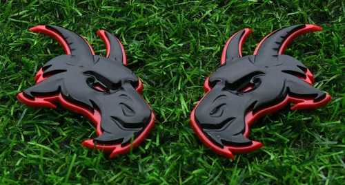 Vista 6 de Par de emblemas de cabeza personalizados insignias 3D de repuesto para TRX Ram 1500 Fender Badge Hellcat (cromado)