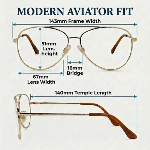 Vista 6 de In Style Eyes C Moore - Lentes de lectura bifocales progresivos, marco de metal estilo aviador con cable, lente no polarizada