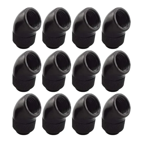 Vista 12 de dracaena.io - Paquete de 2 conectores extensores de rosca G1/4 pulgadas macho a hembra, conector adaptador giratorio de 45° para sistema