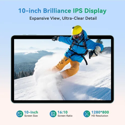 Vista 3 de SVITOO Tableta Android de 10 Pulgadas, Tableta Android 16 para Niños y Adultos, Octa-Core, 20GB RAM 128GB Almacenamiento Ampliable a 1TB, Cámaras