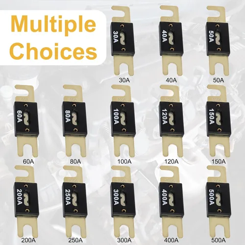 Vista 3 de 3 Fusibles de Cuchilla ANL de 30 Amperios 32VDC, Fusibles para Automóvil, Fusibles Marinos, Fusible en Línea ANL Chapado en Oro Compatible