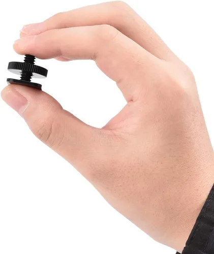 Vista 4 de Paquete de 4 tornillos adaptadores de cámara de 1/4 de pulgada: soportes versátiles de flash para plataformas de cámara DSLR, trípodes y accesorios