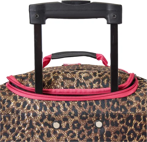 Vista 6 de Valija de viaje con ruedas, de 22 pulgadas, de Rockland, Pink Leopard), PRD322-PINKLEOPARD