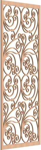 Vista 147 de 9 3/8"W x 24 3/8"H x 1/4"T Marilla Decorativos Paneles de Pared de Madera Calado, Abedul