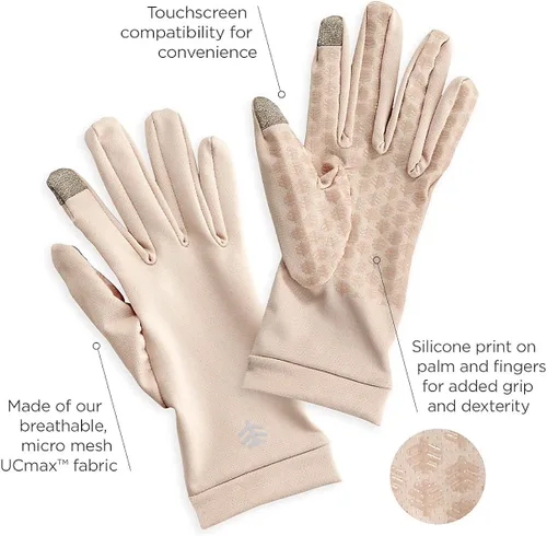 Vista 3 de Coolibar UPF 50 Gannett - Guantes UV para hombre protección solar