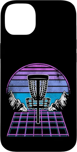 Vista 15 de Disc Golf Basket 90s Synthwave Sunset Retrowave Frisbee Golf Case for iPhone 17
