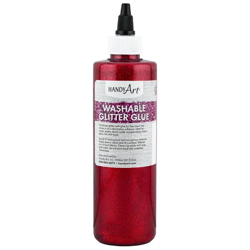 Vista 5 de Handy Art Pegamento con purpurina lavable, juego de 8 colores, botella de 4 Juego de 8 x 4 oz
