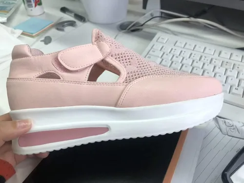 Vista 6 de AIERAI Zapatos ortopédicos para mujer zapatos planos de malla transpirable informales punta redonda tacón grueso zapatos casuales
