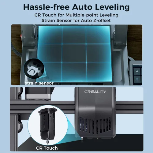 Vista 4 de Creality Ender 3 V3 SE Impresora 3D, velocidad de impresión de 250mm/s Impresoras 3D de bricolaje con nivelación automática CR Touch, extrusor