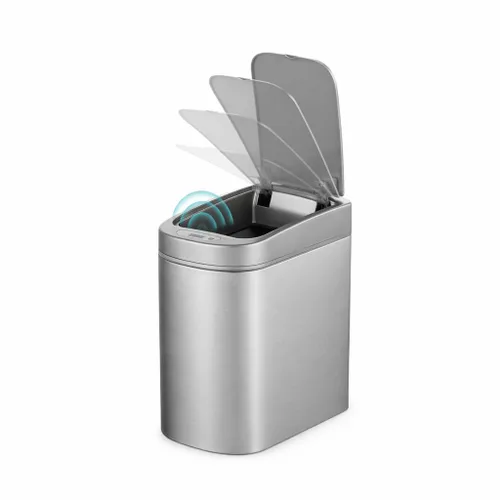 Vista 9 de Ninestars Cubo de basura automático con sensor de movimiento para baño, 1.8 galones, apertura inteligente, para baño, dormitorio, cocina, oficina