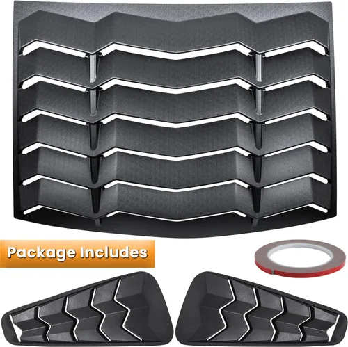 Vista 8 de Rejillas para ventanas laterales traseras para Ford Mustang 2005 2006 2007 2008 2009 2010 2011 2012 2013 2014 Cubierta de protección solar