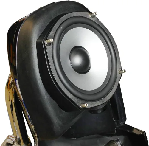 Vista 3 de Hogtunes Kit de woofer FL-7W de 7" para modelos Harley-Davidson Touring con bajadores de carenado ventilados