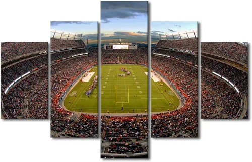 Vista 44 de Arte de pared en lienzo de estadio Allegiant, arte de pared para sala de estar, equipo de fútbol americano, pintura moderna de Nevada Las Vegas