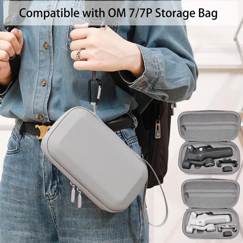 Vista 6 de Bolsa de almacenamiento compatible con Osmo Mobile 7 Pro / 7 Case Gimbal Stablizer Estuche de viaje Funda de transporte portátil Accesorios