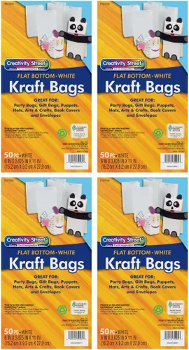 Vista 5 de Rainbow Kraft Bolsas, 6"X11", Blanco, 50 Bolsas