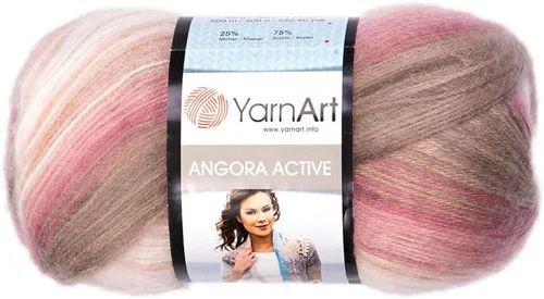 Vista 5 de YarnArt Angora Active Hilo de punto de peso para encaje variado – 1 madeja, 100g (3.5 oz), 500m (546 yardas) – 25% Mohair, 75% Acrílico – Hilo suave