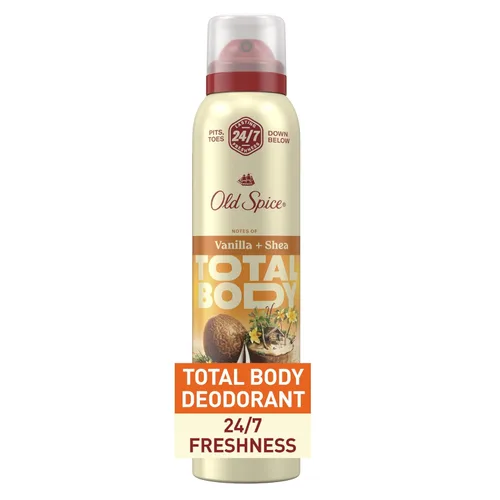 Vista 13 de Old Spice Desodorante en aerosol para todo el cuerpo para hombres, sin aluminio, aroma a aloe + lluvia, protección contra olores 24/7, frescura