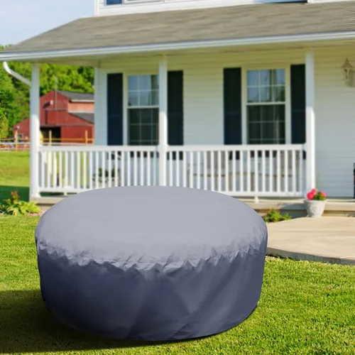 Vista 7 de Adnee Protector redondo de tapa completa para bañera de hidromasaje de 75 x 27.5 pulgadas, cobertura completa, reemplazo de fundas de bañera