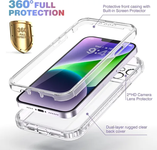 Vista 494 de DIACLARA - Funda transparente compatible con iPhone XR 6.1 pulgadas 2018