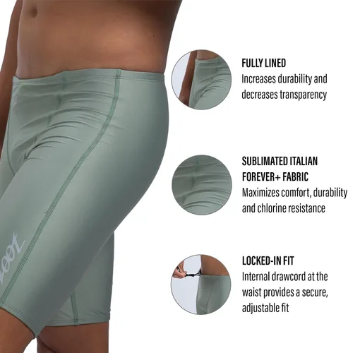 Vista 2 de Zoot Traje de baño para hombre Core Swim Jammer, Endurance Pro Racing Triatlón con protección UPF 50+