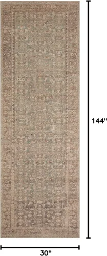 Vista 91 de Loloi Angela Rose Aubrey Collection AUB-02 - Alfombra decorativa de 2 pies 3 pulgadas x 3 pies 9 pulgadas, altura de pelo 0,19 pulgadas, diseño
