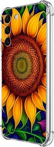 Vista 34 de Funda para Galaxy S23 FE, protección contra caídas de flores de mariposa azul, a prueba de golpes, carcasa protectora de cuerpo completo resistente