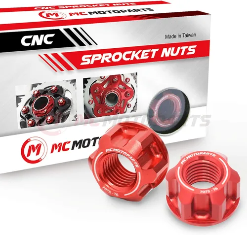 Vista 8 de MC MOTOPARTS Juego de tuercas de piñón trasero de carreras compatible con MT-07 MT-09/SP XSR 700 XSR 900 MT-09 Tracer FZ09 (negro)