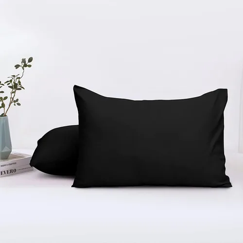 Vista 2 de Funda de Almohada de Viaje Tamaño 12x18 Paquete de 2 Piezas 100% Algodón Egipcio Cierre de Cremallera 500 Número de Hilos Funda de Almohada